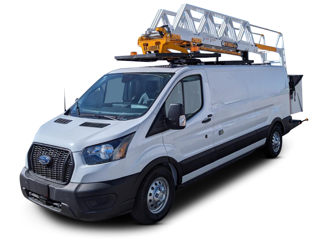 Lift UP RH38DGA insulated aerial ladder on Ford E-Transit Cargo Van